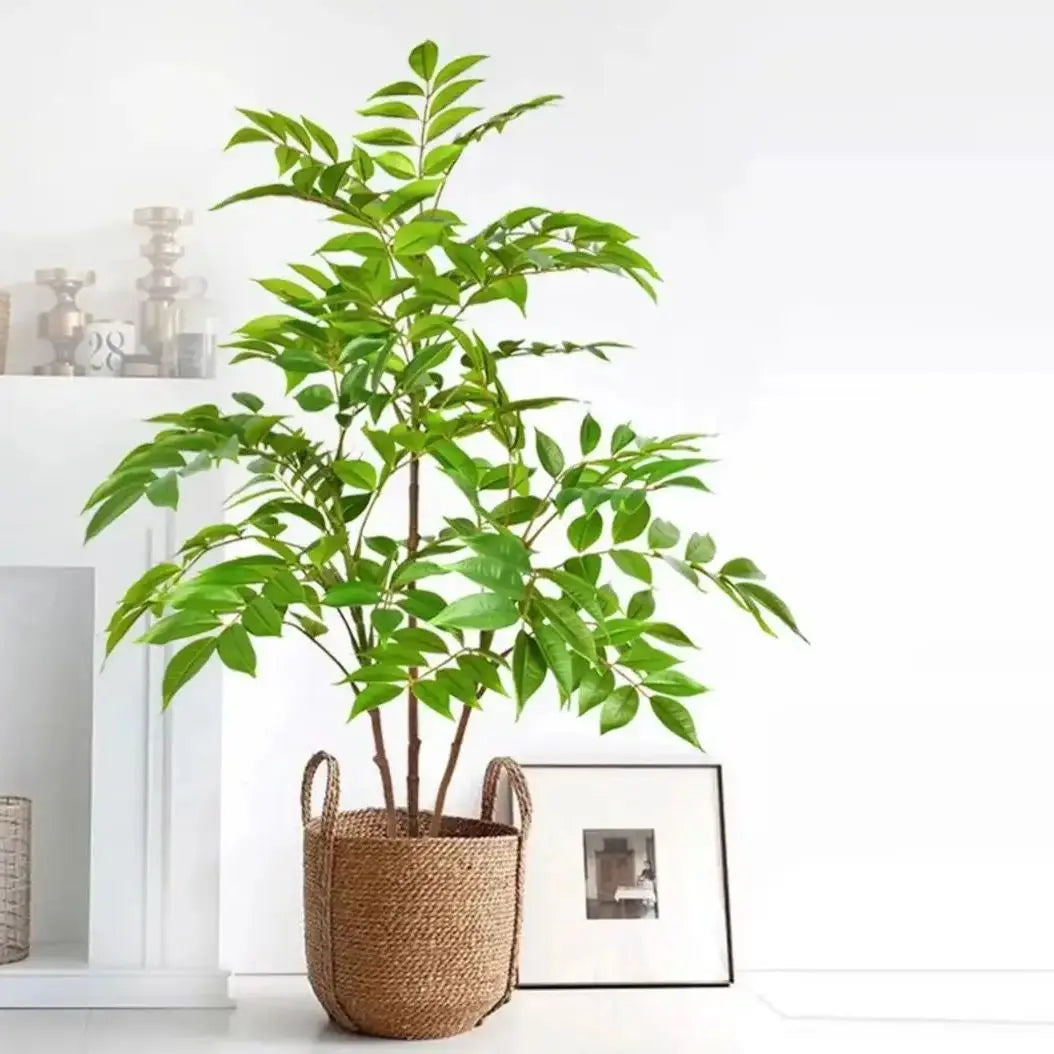 Árbol de Ficus Artificial de 92-140cm - Hojas de Palma Verdes para Decoración de Interiores y Jardines