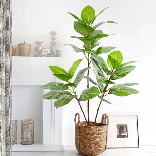 Árbol Artificial de Ficus de 105 cm con Hojas de Morera para Decoración Interior y Exterior