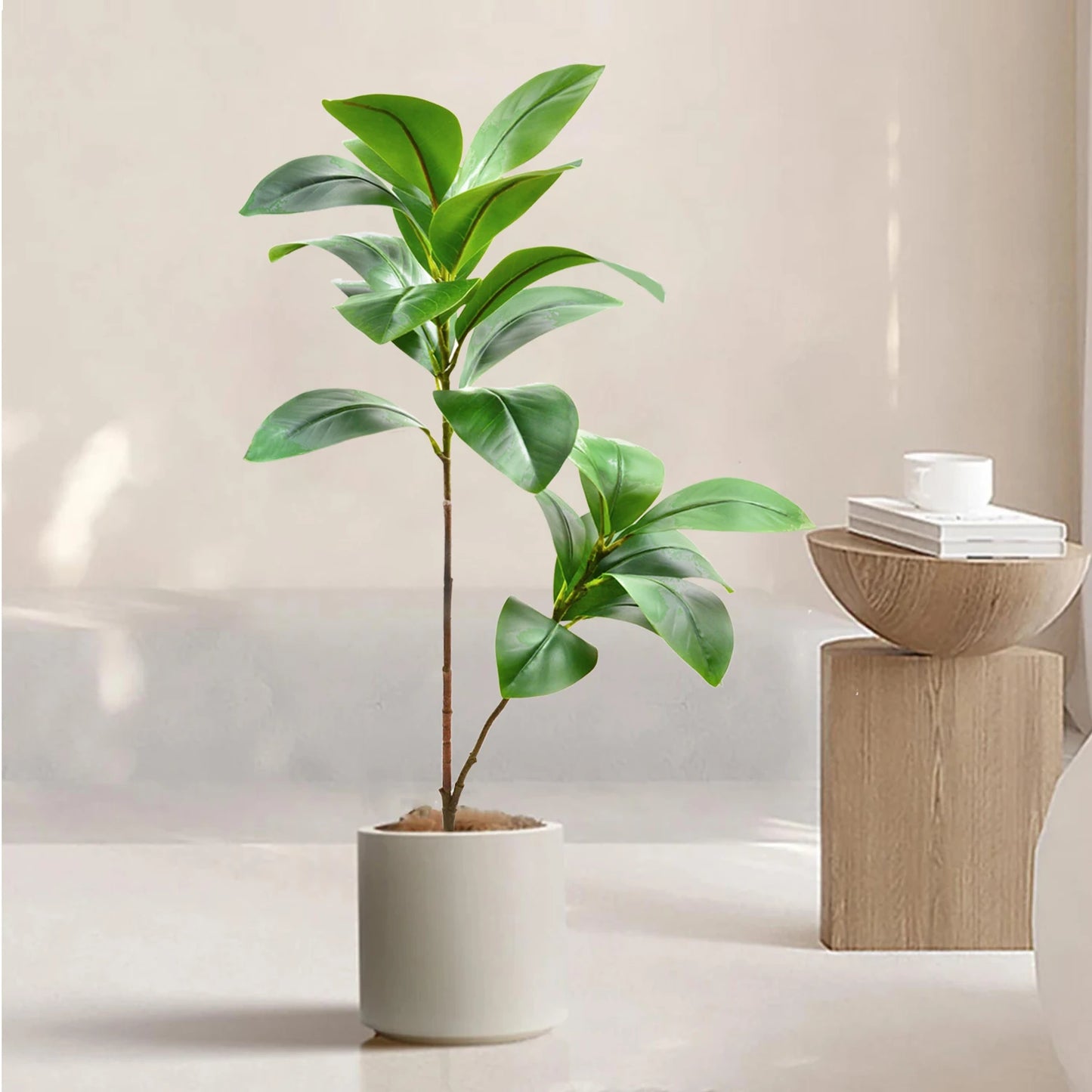 Árbol de Magnolia Artificial de 105 cm para Decoración de Interiores y Exteriores