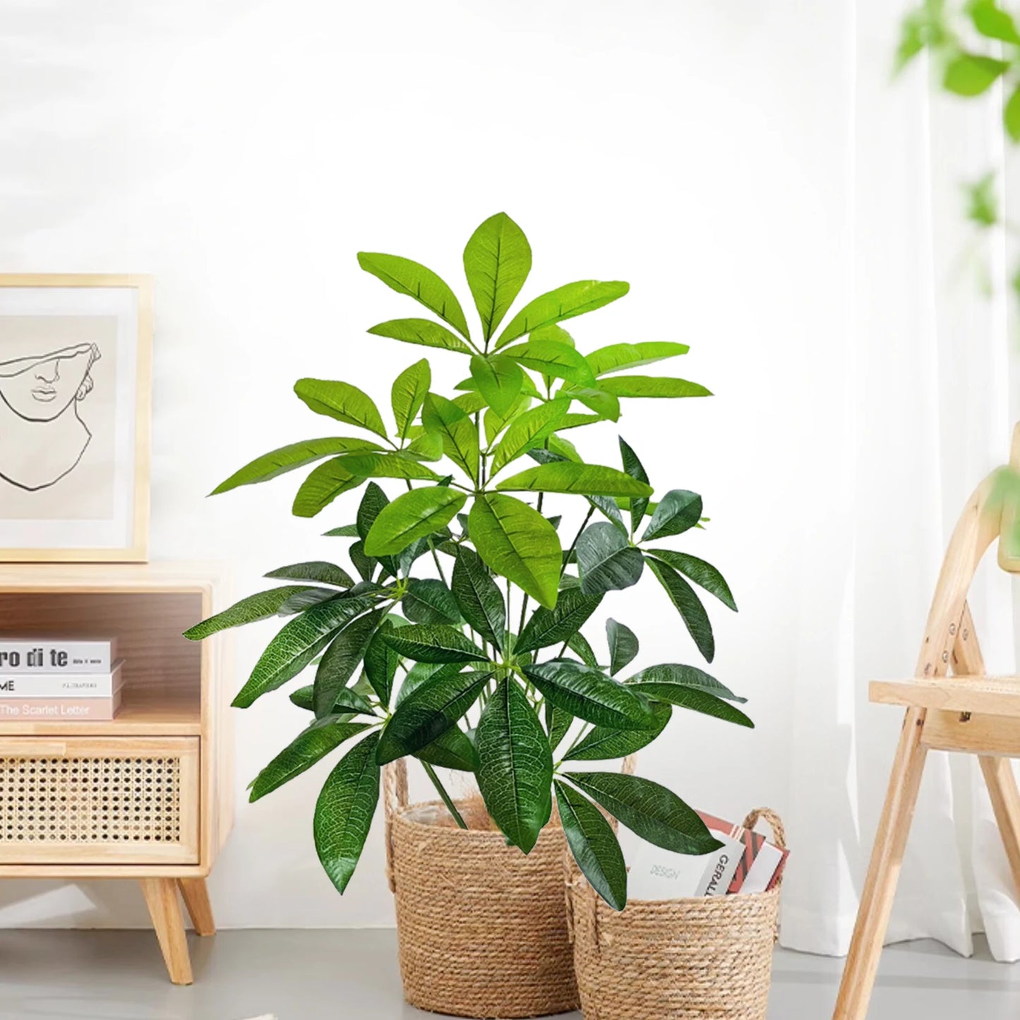 Planta Artificial Monstera Deliciosa de 53-68 cm para Decoración del Hogar y Oficina