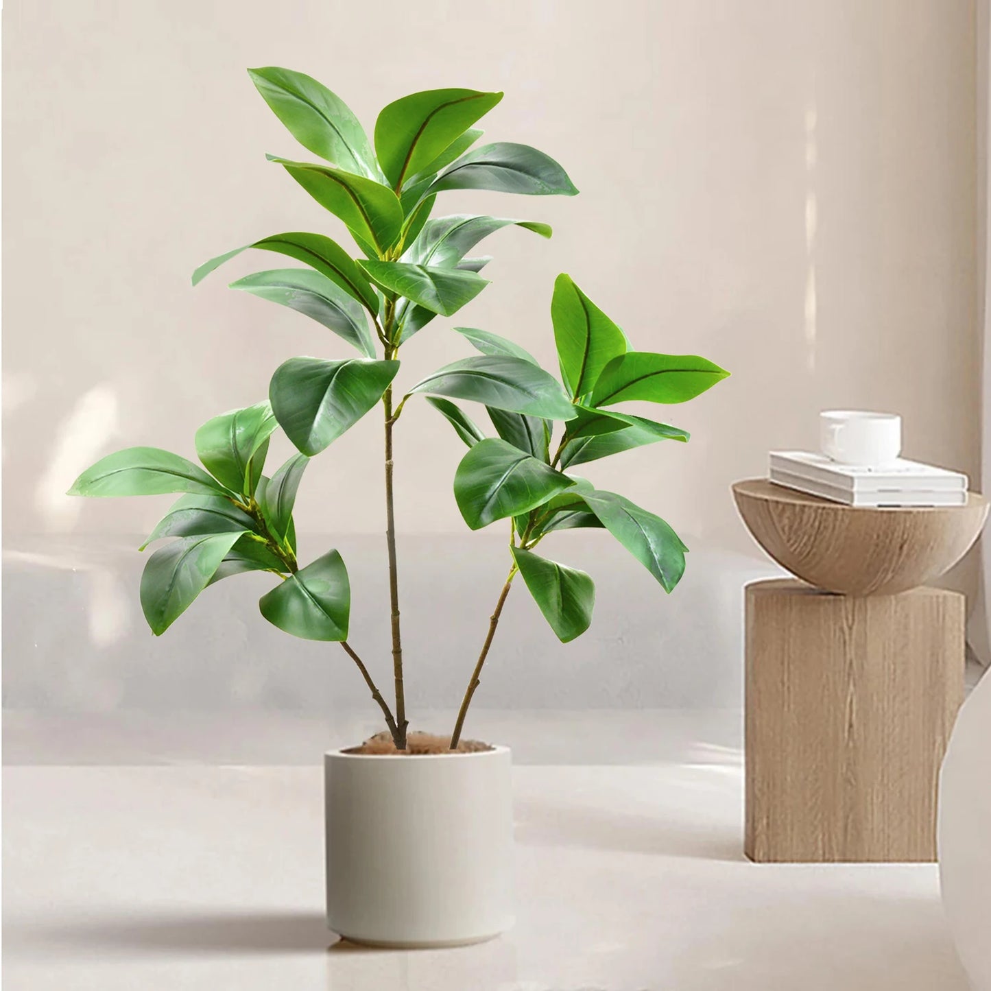 Árbol de Magnolia Artificial de 105 cm para Decoración de Interiores y Exteriores